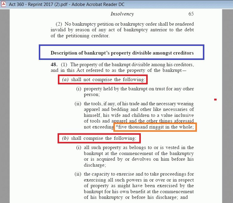 Bankruptcy Malaysia How Does Bankruptcy Affects Joint Names Personal Dwellings Home House In The Event One Has Been Adjudged A Bankrupt Lawyerment Answers