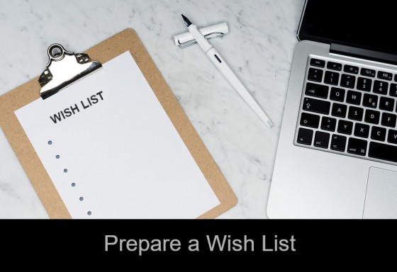 Prepare a Wish List