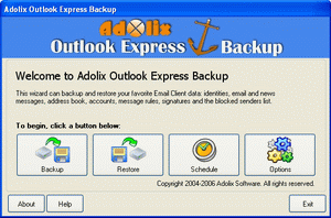 Adolix Outlook Express Backup Screenshot