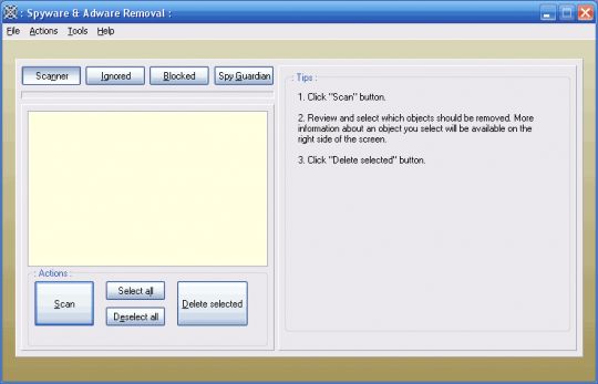 Spyware & Adware Removal Screenshot
