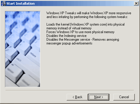 Windows XP Tweaks Screenshot