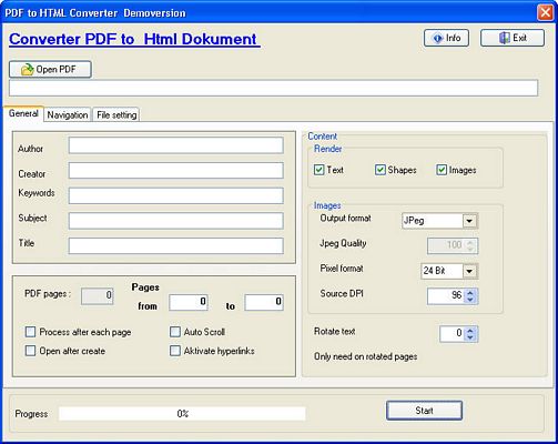 Pdf To Html Converter Program