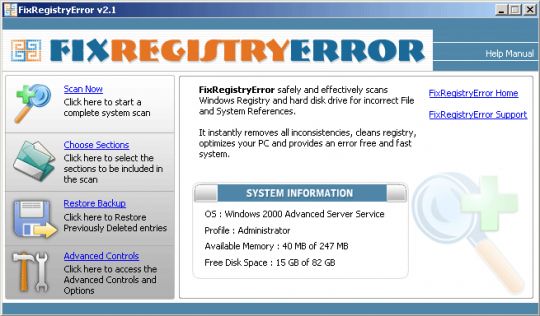 Open registry error. Open registry error