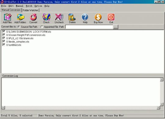 CZ-Xls2Txt Screenshot