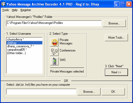 Archive messages. Decoder 4.5. Shareware программное обеспечение. 1x2 Decoder.