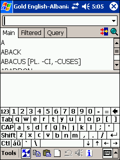 LingvoSoft Basic Talking Dictionary English <-> Albanian for Pocket PC Screenshot