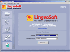 LingvoSoft FlashCards English <-> Indonesian for Windows Screenshot