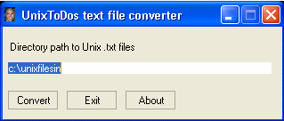 Unix2Dos Screenshot
