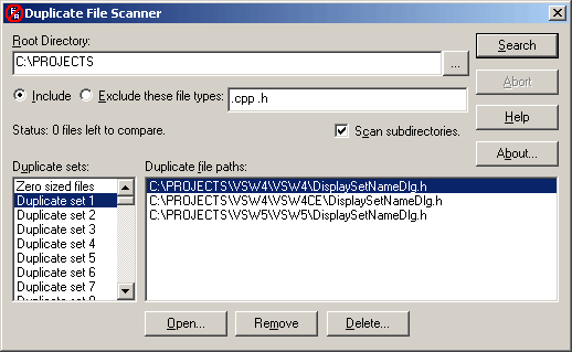 DupScanner Screenshot