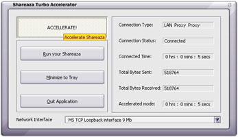 Shareaza Turbo Accelerator Screenshot