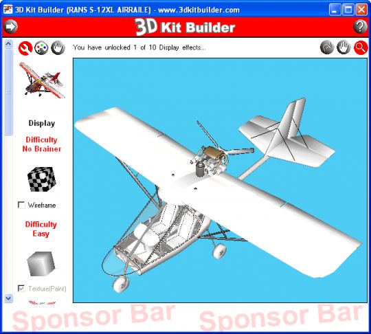 3D Kit Builder (RANS S-12XL AIRAILE) Screenshot