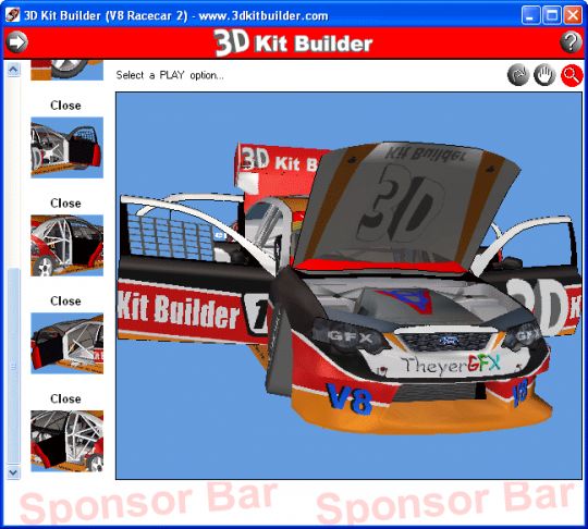 3D Kit Builder (V8 Racecar 2) Screenshot