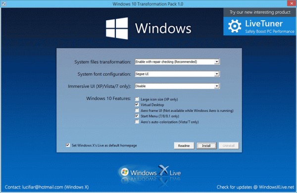 Windows 10 Transformation Pack Screenshot