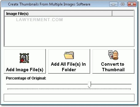 Create Thumbnails From Multiple Images Software Screenshot