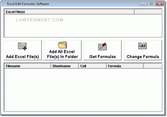 Excel Edit Formulas Software Screenshot