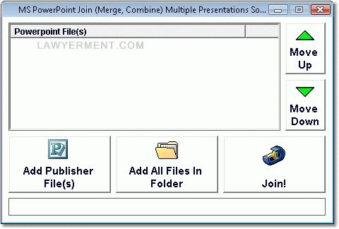 MS Publisher Join (Merge, Combine) Multiple Files Software Screenshot