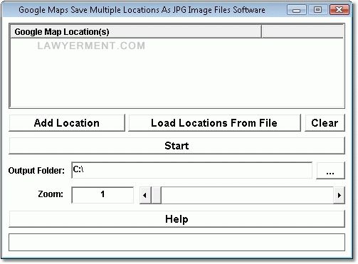 Google Maps Save Multiple Locations As JPG Image Files Software Screenshot