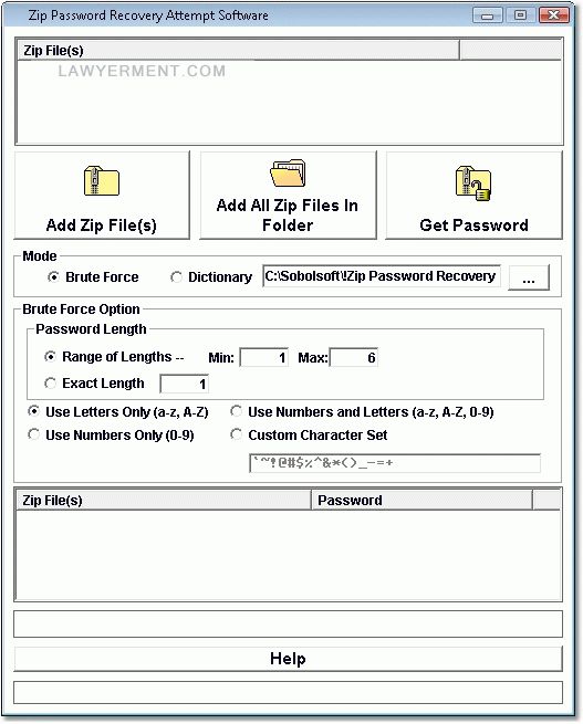 Password zip file