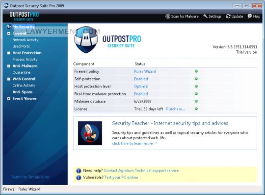 Outpost Security Suite Pro Screenshot