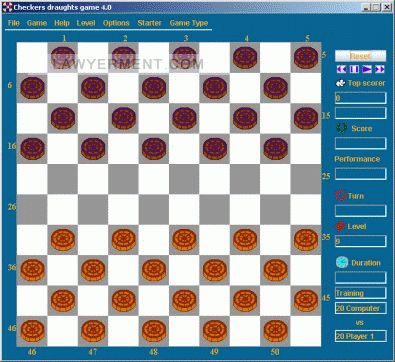 Checkers Draughts Game Screenshot