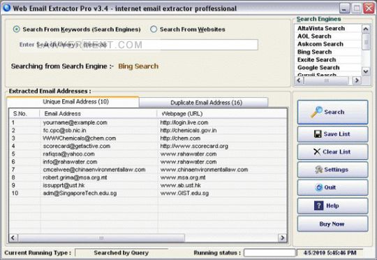 Web Email Extractor Pro Screenshot