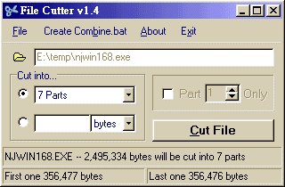 File Cutter Screenshot