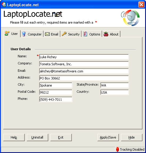 LaptopLocate.net Screenshot