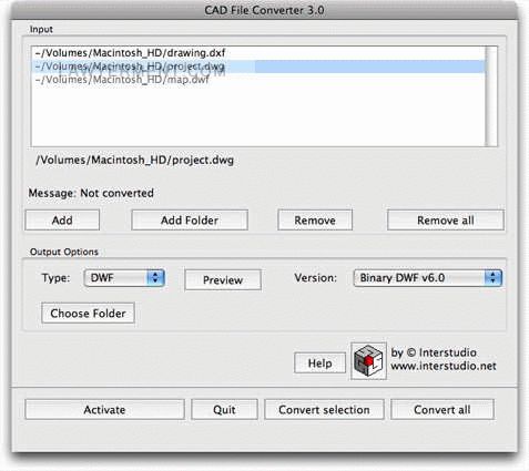 CAD File Converter (Mac) Screenshot