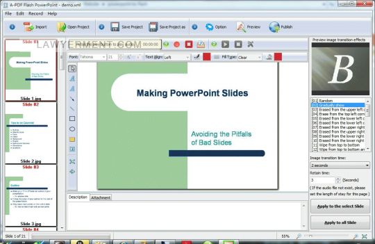 A-PDF Flash PowerPoint Screenshot