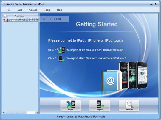 Tipard iPhone Transfer for ePub Screenshot