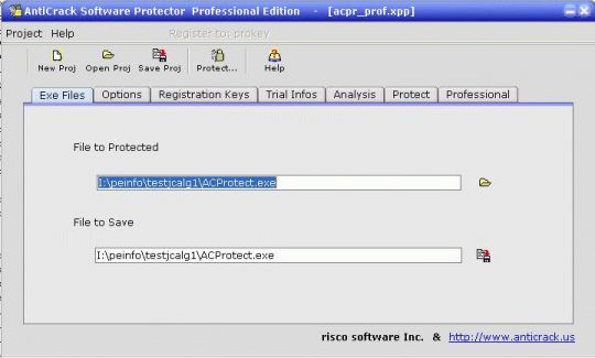 ACProtect standard Screenshot