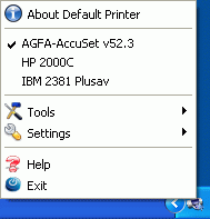 Default Printer Screenshot