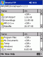 Orneta FTP for Pocket PC 2003 Screenshot
