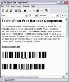 TechnoRiver Free Barcode Software Component Screenshot