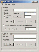 Split Files Screenshot