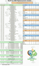 World Cup 2006 Tournament Calendar Screenshot