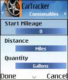 Car Expense Tracker (for Symbian Series 60) Screenshot