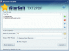 iStarSoft TXT2PDF Screenshot