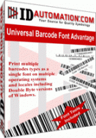 Windows Universal Barcode Font Screenshot