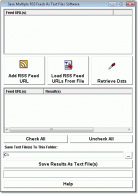 Save Multiple RSS Feeds As Text Files Software Screenshot