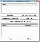 Google PageRank Check Multiple Web Sites Software Screenshot
