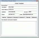 MS Word Resume Template Software Screenshot