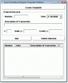 Excel Checkbook Register Template Software Screenshot