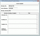 MS Word Meeting Agenda Template Software Screenshot