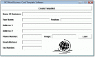 MS Word Business Card Template Software Screenshot