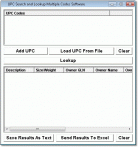 UPC Search and Lookup Multiple Codes Software Screenshot