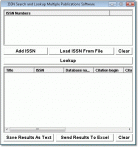ISSN Search and Lookup Multiple Publications Software Screenshot