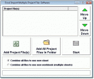 Excel Import Multiple MS Project Files Software Screenshot