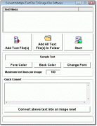 Convert Multiple Text Files To Image Files Software Screenshot