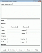 Phonebook Database Software Screenshot